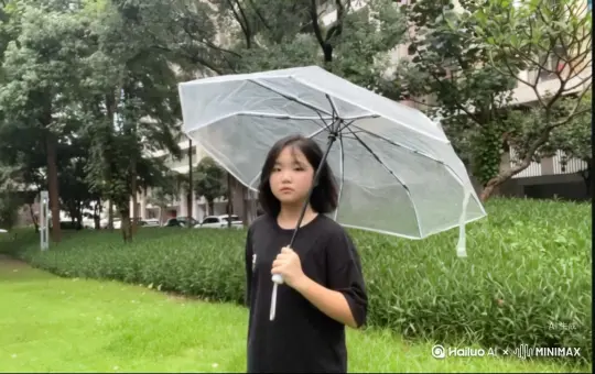 帮我生成一个视频:让图片中的场景动起来，人物变成无数鲜红玫瑰花消失在视频中，向右吹走，(鲜红[右移,左摇,跟随]玫瑰花数量只在人物慢慢中涌出，然后消失)原比例。模型高品质 by Hailuo AI Video Generator