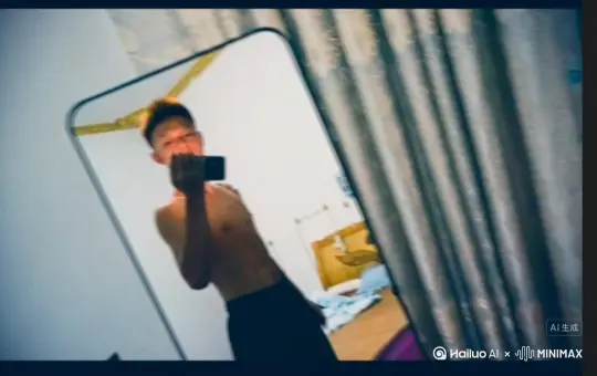 帮我生成一个视频：让图片中的场景动起来、人物变成无数红色沙尘消失在视频中、向右吹走、（沙尘数量只在人物中慢慢涌出、然后消失）原比例、模型 高品质[右移,左摇,跟随] by Hailuo AI Video Generator