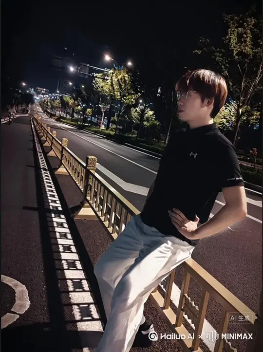 帮我生成一个视频：让图片中的场景动起来，人物变成无数红色花瓣颗粒消失在视频中，向右吹走，原比例。比例 16:9，时长 5s，模型 高品质 by Hailuo AI Video Generator