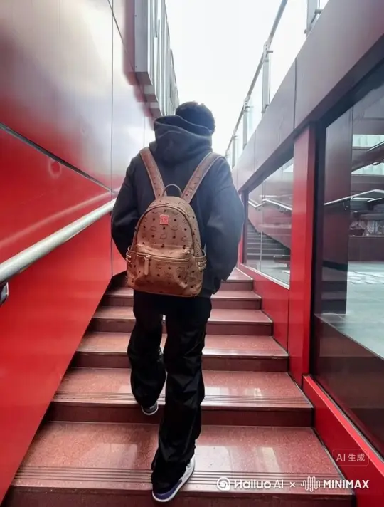让图片中的场景动起来，人物变成无数灰色颗粒变成红色花瓣散开，消失在视频中。向周围散开，原比例。比例 16:9，时长 5s，模型 高品质，光影效果，光晕 by Hailuo AI Video Generator