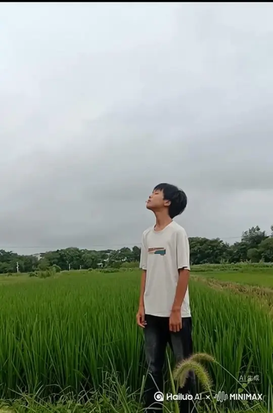 帮我生成一个视频:让图片中的场景动起来，人物变成无数红色沙尘消失在视频中，向右吹走，(沙尘数量只在人物慢慢中涌出，然后消失)原比例。模式 [右移,左摇,跟随]高质量 by Hailuo AI Video Generator
