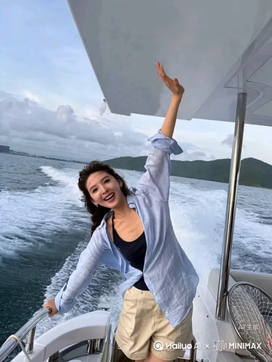 让图片中的场景动起来，人物变成无数玫瑰花瓣消失在视频中，向右吹走（花瓣数量只在人物中慢慢涌现，然后消失）   原比例。模型  高画质。 by Hailuo AI Video Generator
