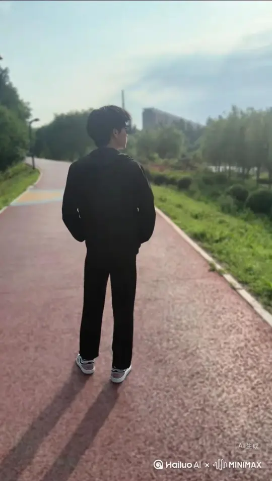 帮我生成一个视频 让图片中的场景动起来 人物变成较大红色玫瑰消失在视频中 从右吹走 （玫瑰数量只在人物漫漫涌出然后消失） 原比例 模型 [右移,左摇,跟随]高品质 by Hailuo AI Video Generator