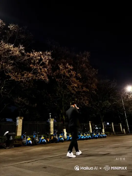 帮我生成一个视频：让图片中的场景动起来，人物变成无数红色颗粒消失在视频中，向右吹走，原比例。比例 16:9，时长 5s，模型 高品质 by Hailuo AI Video Generator
