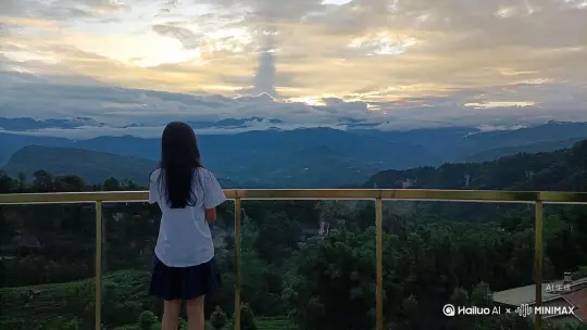主体人物身上变出一大团微小深红色花瓣 花瓣向外爆炸式扩散，主体人物身体随之四肢开始逐渐瓦解化作无数红色粒子轻盈飘散，最终人物完全消散在漫天飞舞的花瓣中，人物完全消失，写实风格，电影光效 by Hailuo AI Video Generator