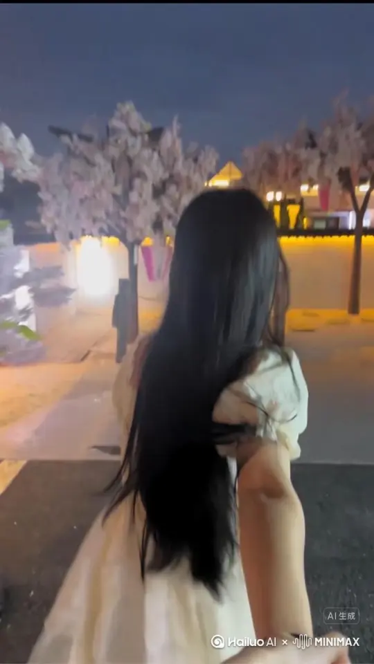 帮我生成一个视频：让图片中的场景动起来，人物变成无数暗红色玫瑰消失在视频中，向右吹走（玫瑰数量只在人物中慢慢涌现，然后消失）原比例。模型高画质[右移,左摇,跟随] by Hailuo AI Video Generator