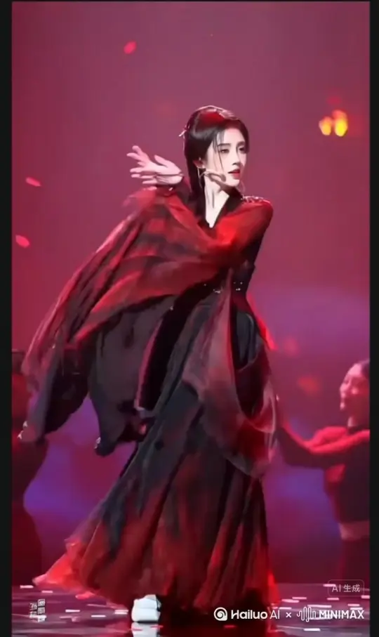 人物变成无数红色颗粒消失在视频中，向右吹走，原比例
想要红色玫瑰的可以参考这个：人物变成无数红色花瓣消失在视频中，向右吹走，原比例 by Hailuo AI Video Generator