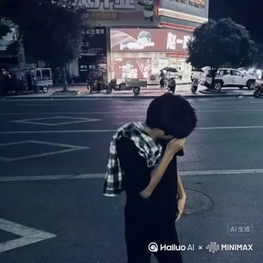 帮我生成一个视频：让图片中的场景动起来，人物变成无数红色花瓣消失在视频中，向右吹走，原比例。比例 16:9，时长 5s，模型 高品质 by Hailuo AI Video Generator