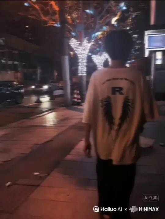 帮我生成一个视频:让图片中的场景动起来，人物变成无数红色花瓣消失在视频中，向右吹走， (红色花瓣数量只在人物慢慢中涌出，然后消失)原比例。模型高品质 by Hailuo AI Video Generator