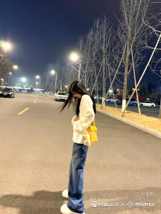帮我生成一个视频：让图片中的场景动起来，人物变成无数玫瑰花瓣消失在视频中，向右吹走（花瓣数量只在人物中慢慢涌现，然后消失） by Hailuo AI Video Generator
