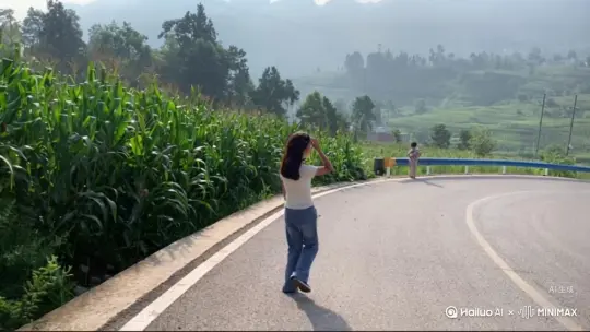 帮我生成一个视频：让图片中的场景动起来，人物变成无数暗红色玫瑰消失在视频中，向右吹走（玫瑰数量只在人物中慢慢消失）   原比例。模型  高画质[右移,左摇,跟随][右移,左摇,跟随][右移,左摇,跟随] by Hailuo AI Video Generator