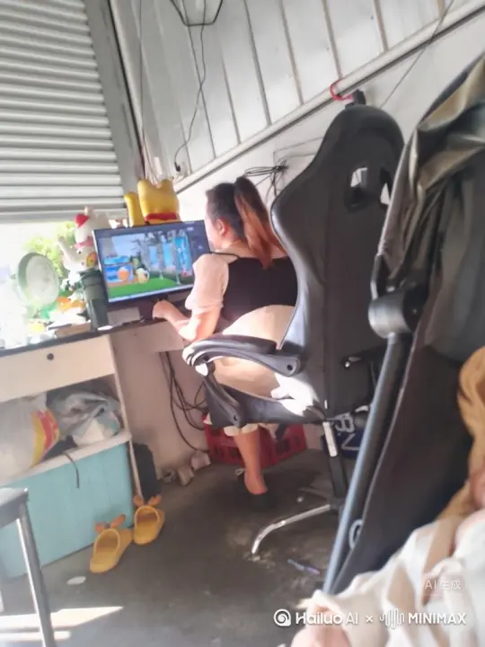 帮我生成一个视频：让图片中的场景动起来，让人物变成无数个红色花瓣消在视频中，向右吹走，原比例。比例16：9时长5s，模型 高品质 by Hailuo AI Video Generator
