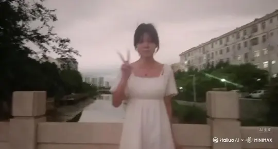 帮我生成一个视频：[右移,左摇,跟随]帮我生成一个视频：让图片中的场景动起来，人物变成无数红色玫瑰大花瓣
消失在视频中，向右吹走，原比例。比例 16:9，时长 5s，模型 高品质 by Hailuo AI Video Generator