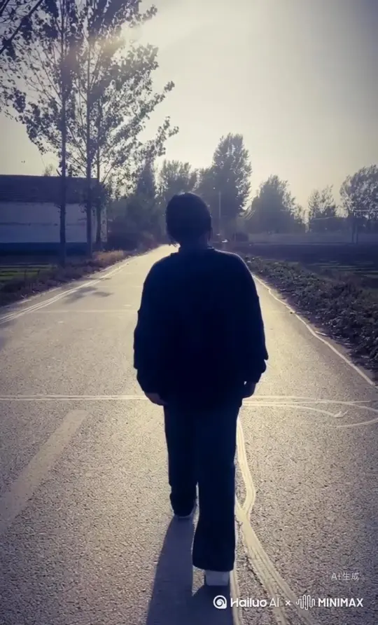 帮我生成一个视频：让图片中的场景动起来 人物变成无数灰色沙尘消失在视频中 向右吹走（沙尘数量只在人物漫漫中涌出 然后消失）原比例 模型高品质 by Hailuo AI Video Generator