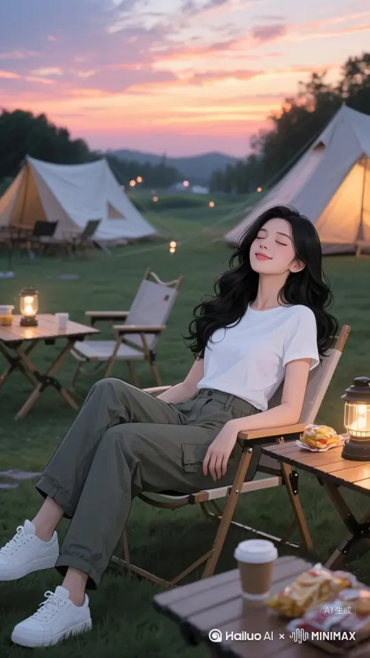 [右移,左摇,跟随]超高清画质，尺寸9：16。
女孩正在闭着眼睛，回忆往事，微风吹着她的头发，很飘逸。 by Hailuo AI Video Generator