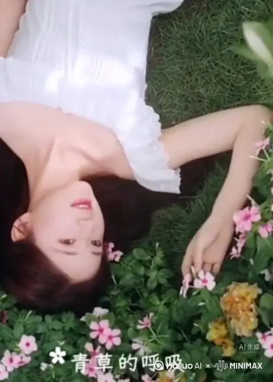 整个人物散成无数密集细小的红玫瑰花瓣往右边慢慢地飞，最后消失，人物不动，画质不变 by Hailuo AI Video Generator