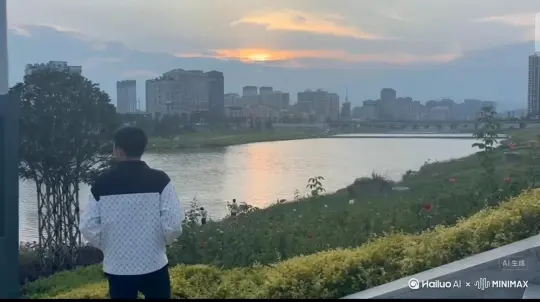 帮我生成一个视频：让图片中的场景动起来，人物变成无数玫瑰花瓣消失在视频中，向右吹走，原比例。比例 16:9，时长 5s，模型 高品质[右移,左摇,跟随] by Hailuo AI Video Generator