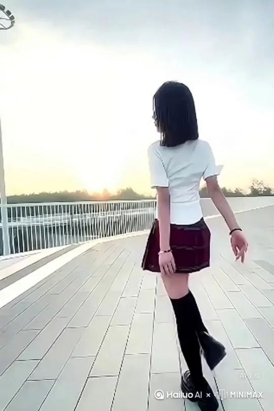 从肩膀到脚破裂时，用鲜红的玫瑰花花瓣 by Hailuo AI Video Generator