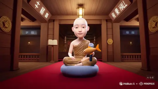 1. 开场设定（营造反差感）

画面：

• 寺庙禅房内，一位AI生成的卡通风格和尚（避免使用真实僧人形象）盘坐蒲团，手持木鱼。

• 背景是古色古香的佛堂，但突然画风突变，木鱼变成麦克风，袈裟变成时尚潮服（增加喜剧效果）。

字幕/旁白：

“修行多年，今日顿悟——不如唱首《铁窗泪》！”


------

2. 演唱部分（歌词改编版）

歌词（可结合“修行”主题微调原词）：

“铁门啊铁窗啊铁锁链~”

“手捧着木鱼我泪涟涟~”

“师父说贪嗔痴是牢笼~”

“可我戒不掉这红尘的WiFi~”

画面：

• AI和尚深情演唱，背景切换成“监狱”与“寺庙”的对比画面（幽默化处理）。

• 穿插“戒律院”变成“KTV包厢”、经书变成歌词本等搞笑元素。


------

3. 结尾（反转或升华）

画面：

• 唱到高潮时，AI和尚突然被“方丈”一棍敲醒，回归正经打坐。

• 最后弹出字幕：

“本视频纯属AI娱乐，佛法无边，请勿当真！” by Hailuo AI Video Generator