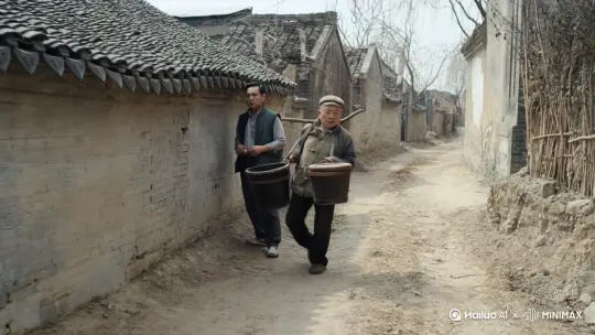 一老外向一挑粪的人询问，你桶里装的是什么？挑粪人没有理他，自顾往前走。老外见状气愤不已，紧走两步掀开桶盖用手捞了一把放到嘴里。随即亨了一声，你不理我，我也不告诉你！ by Hailuo AI Video Generator