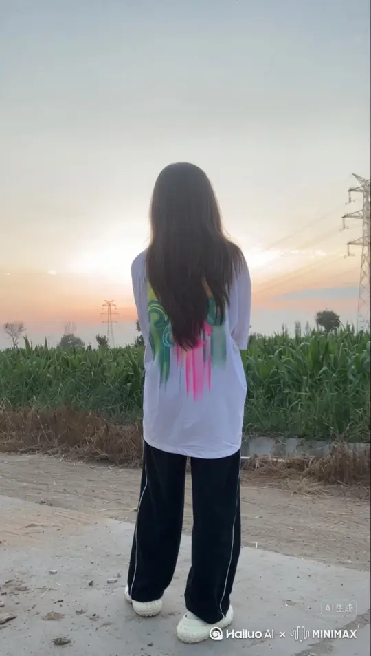 [右移,左摇,跟随]帮我生成一个视频：让图片中的场景动起来人物变成无数红色花瓣消失在视频中向右吹走（花瓣数量只在人物漫漫中涌出，然后消失）原比例。模型  高品质 by Hailuo AI Video Generator