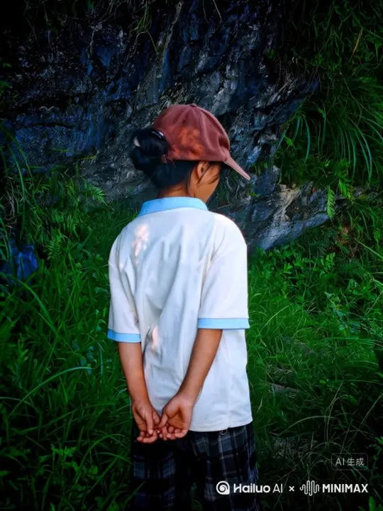没人物变成玫瑰花瓣往右边慢慢地飞，最后消失。人物不动。画质图片 by Hailuo AI Video Generator