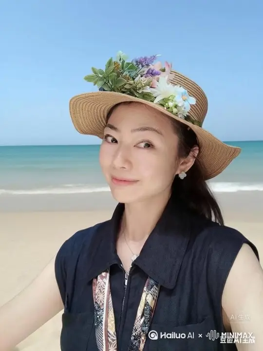 生成图片中人物 变为红色花瓣消失的特效视频 by Hailuo AI Video Generator