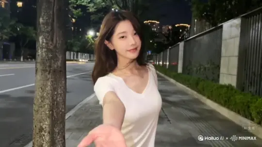 帮我生成一个视频：让图片中的场景动起来，人物变成无数红色花瓣消失在视频中，向右吹走（花瓣数量只在人物慢慢中涌出，然后消失）原视频比例。模型 高品质[推进,上升] by Hailuo AI Video Generator