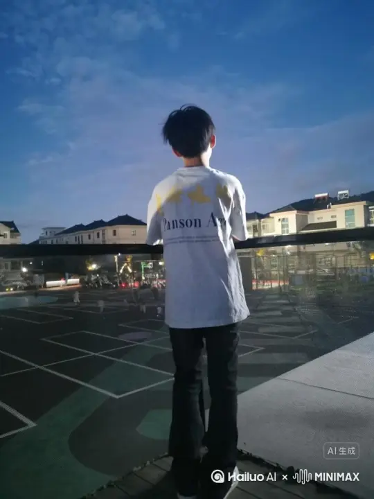 帮我生成一个视频：让图片中的场景动起来，人物变成无数玫瑰沙尘消失在视频中向右吹走（玫瑰数量只在人物漫漫中涌出，然后消失）原比例 模型 高品质 by Hailuo AI Video Generator