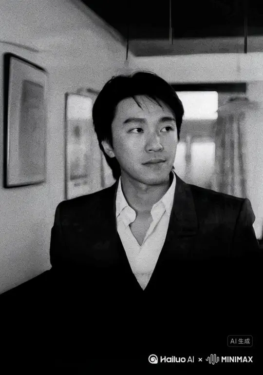 帮我生成一个视频：让图片中的场景动起来，人物变成无数红色颗粒消失在视频中，向右吹走[右移,左摇,跟随] by Hailuo AI Video Generator