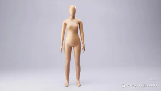 帮我生成一个视频：人物原样子不变，人物变成无数绿色花瓣从上往下生成消失在视频中，向右吹走（花瓣数量只在人物中快速涌现，然后消失）   原比例，模型 ，高画质 by Hailuo AI Video Generator