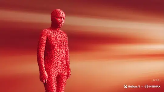 帮我生成一个视频：让视频中的场景动起来，人物变成无数红色花瓣消失在视频中，向右吹走，原比例。比例 16:9，时长 5s，模型 高品质 by Hailuo AI Video Generator