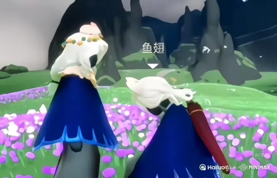 帮我生成一个视频：，右边人物变成红色玫瑰花瓣
消失在视频中，向右吹走，左边人物不动 原比例。比例 16:9，时长 5s，模型 高品质 by Hailuo AI Video Generator