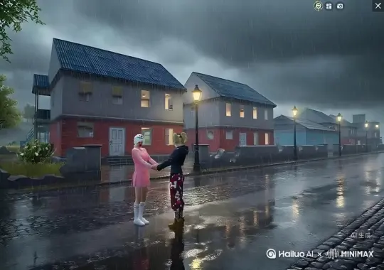 帮我生成一个视频：让图片中的场景动起来，人物变成无红色花瓣 然后消失在视频中，向右吹走（红色花瓣数量只在人物慢慢中涌出，然后消失）原比例 模型高质量，流畅，整体人物变成，花瓣生成多一些，要很多很多，之后花瓣一直流动，整体画面不要动，人物直接消失，花瓣要密集，人物直接没有，然后出花朵，颗粒向右吹走，颗粒流畅些，人物不要扭曲，人物直接消失 by Hailuo AI Video Generator