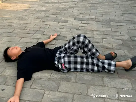帮我生成一个视频：从她的肩膀和脸庞开始，碎裂成鲜红的玫瑰花瓣。她的身形不断消散，一片片地，直到最后只剩下漂浮的尘埃，在阳光中渐渐淡去。在整个过程中，阴影和光线必须保持完全不变。鲜红色的颗粒缓缓飘动，既不发光也不反光。确保碎裂过程看起来平滑自然，颗粒的大小和飘动方向保持一致，且无扭曲，把人物往上一抬，然后变成玫瑰花瓣消散。要快一点。帮我生成一个10秒视频。比例 4:3。 by Hailuo AI Video Generator