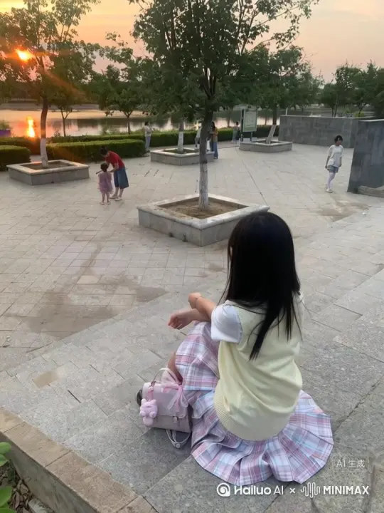 从她的肩膀和脸庞开始，碎裂成鲜红的玫瑰花瓣。她的身形不断消散，一片片地，直到最后只剩下漂浮的尘埃，在阳光中渐渐淡去。在整个过程中，阴影和光线必须保持完全不变。鲜红色的颗粒缓缓飘动，既不发光也不反光。确保碎裂过程看起来平滑自然，颗粒的大小和飘动方向保持一致，且无扭曲。[右移,左摇,跟随] by Hailuo AI Video Generator