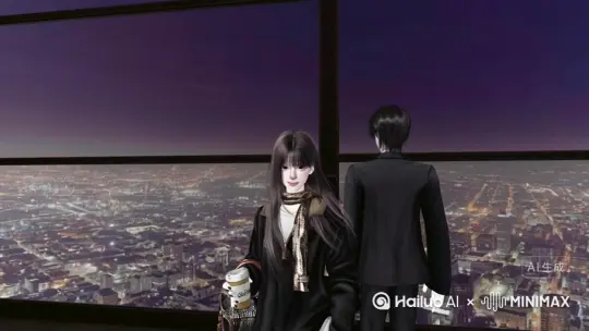 原比例，人物变成红色花瓣随风向右飘散消失。背景不变， by Hailuo AI Video Generator