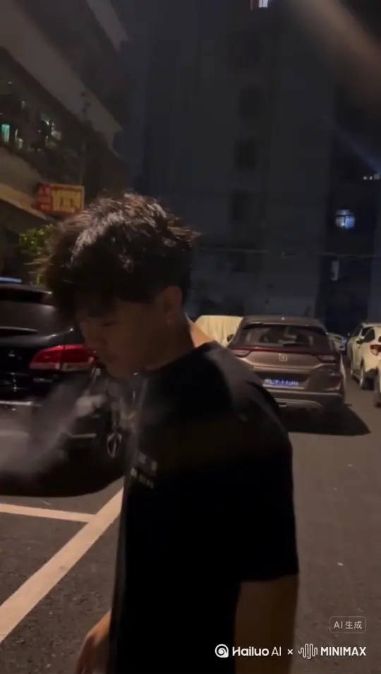 指令：主体人物身上变出一大团微小深红色花瓣，花瓣向外爆炸式扩散主体人物身体，随之从四肢开始逐渐瓦解，化作无数红色粒子轻盈飘散，最终人物完全消失在漫天飞舞的花瓣中，人物完全消失，写实风格电影光效 by Hailuo AI Video Generator