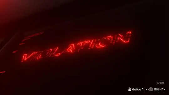 红色违规红色违规扩散。 by Hailuo AI Video Generator