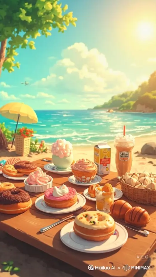 威风吹动树梢，海浪轻轻泛起，海鸟飞过 by Hailuo AI Video Generator