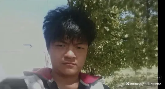 让图片中的场景人物动起来，人物变成无数紫色花瓣消失在视频中，向右全部吹走，原比例 by Hailuo AI Video Generator