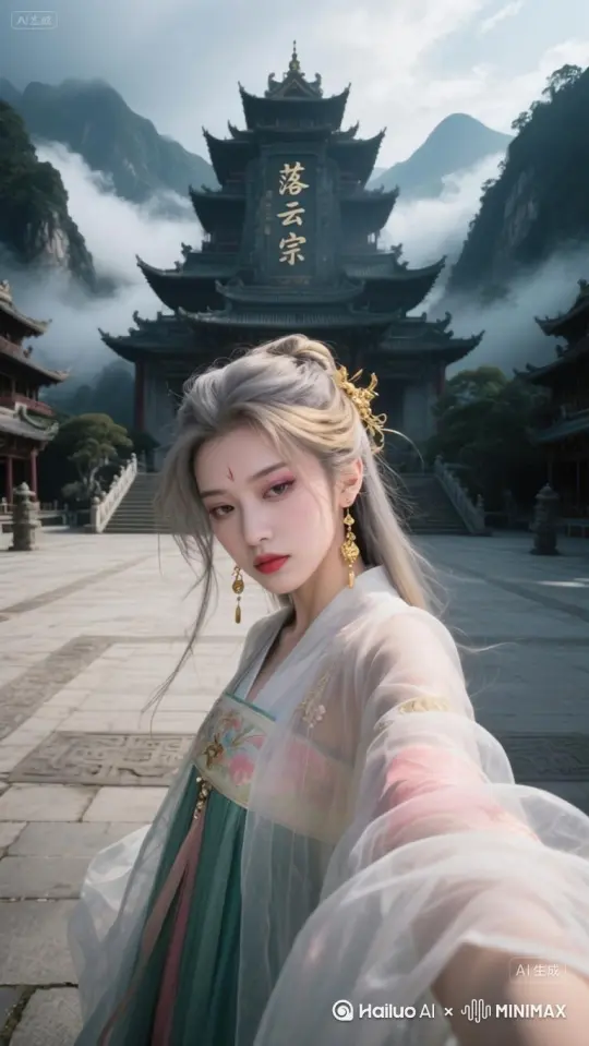 动作1：执行脸部极端特写，镜头拉近至几乎贴脸，女子眼神呈现高冷中带邪魅的神态凝视劲头；
动作2：瞬间快速回眸，头部转动同时带动发丝甩动，眼神流转添俏皮感； by Hailuo AI Video Generator