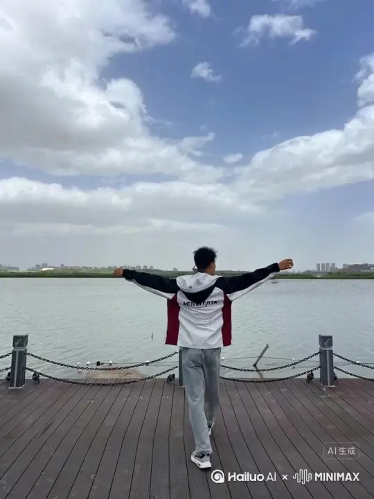 海螺al 帮我生成一个视频：让图片中的场景动起来，人物变成无数鲜红的玫瑰消失在视频中，向右吹走（沙城数量只在人物中慢慢涌现，然后消失）   原比例。模型  高画质 by Hailuo AI Video Generator