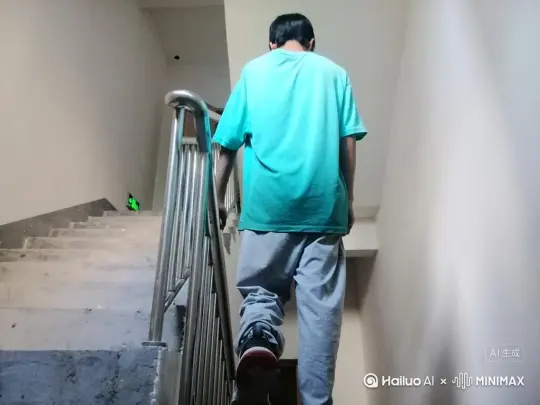 帮我生成一个视频：让图片中的场景动起来，人物变成无数灰色沙尘消失在视频中，向右吹走（沙城数量只在人物中慢慢涌现，然后消失）   原比例。模型  高画质 by Hailuo AI Video Generator