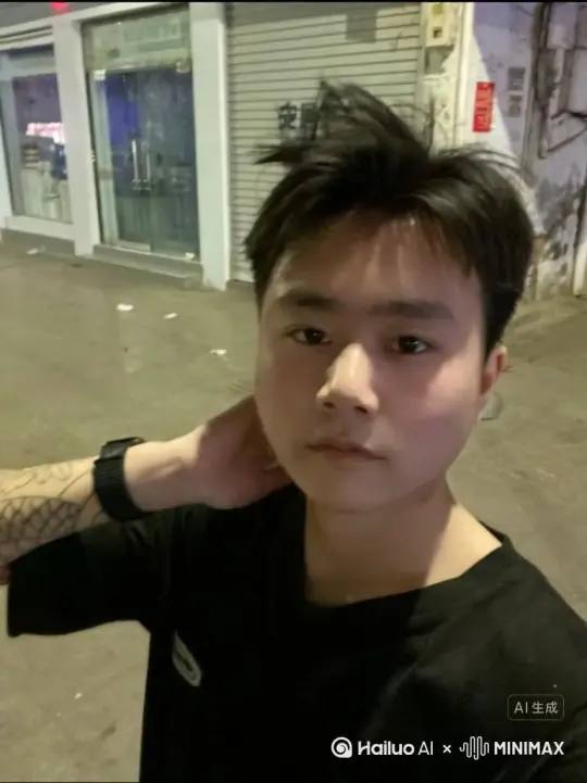 让图片中的人物场景动起来，人物变成无数红色微粒花瓣爆炸式扩散，左移，右摇，跟随，消失在视频中，向右飘散，原比例，比例16:9，时长5s，高品质模型 by Hailuo AI Video Generator