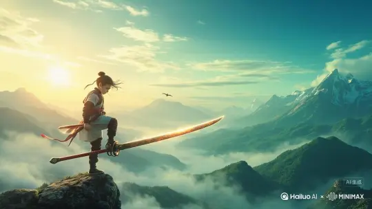 八今日清晨！终于修炼有成！可以御剑飞行了！ by Hailuo AI Video Generator