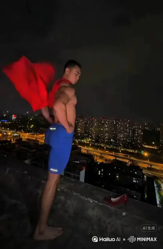帮我生成一个视频：让图片中的场景动起来，人物变成无数灰色沙尘消失在视频中，向右吹走（沙城数量只在人物中慢慢涌现，然后消失）   原比例。模型  高画质 by Hailuo AI Video Generator