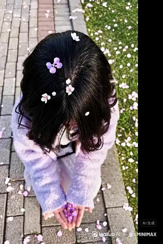把音乐给p掉然后把人物p成粉色花瓣
 by Hailuo AI Video Generator