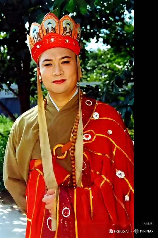 一穿袈裟的和尚拿手机牵美女登上私人直升飞机。 by Hailuo AI Video Generator