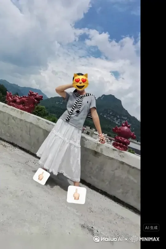 上传一张竖屏图并输入一种颜色，生成花瓣消失特效视频 by Hailuo AI Video Generator